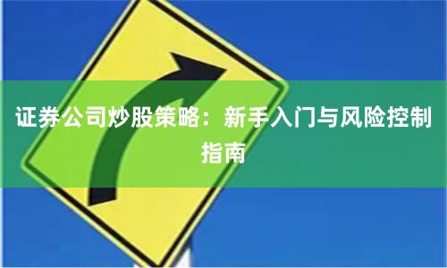 证券公司炒股策略：新手入门与风险控制指南